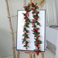 thumbnail image 3 of Guirnalda navideña de bayas rojas JAMW flexible de bayas artificiales 6 pies para decoración de chimeneas, 3 of 5