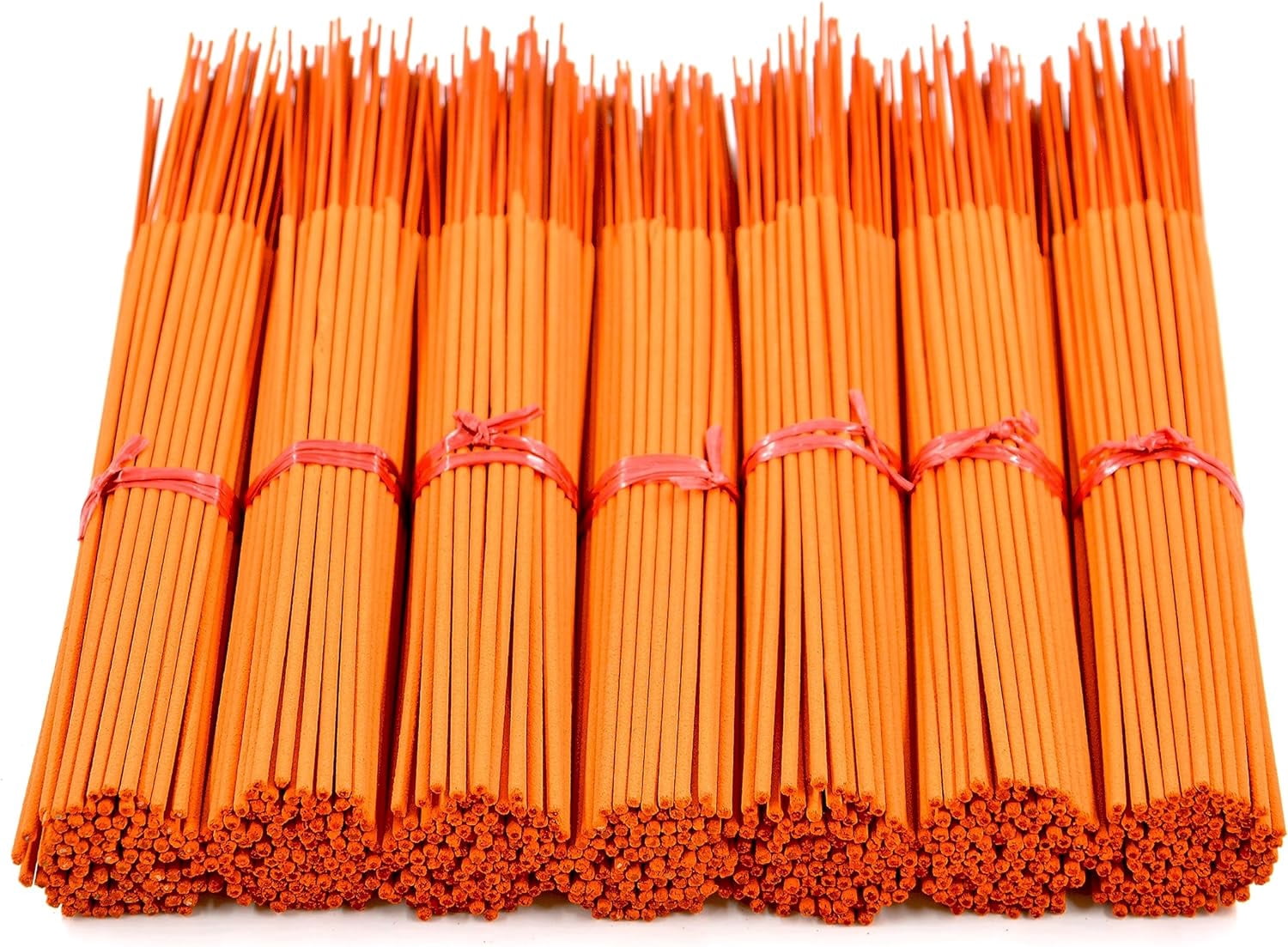 10000 Unscented (Orange) Incense Sticks 11" Bulk Wholesale - 100% Natural Joss and Bamboo Punk Blanks - Great for DIY Aromatherapy Incense Making.