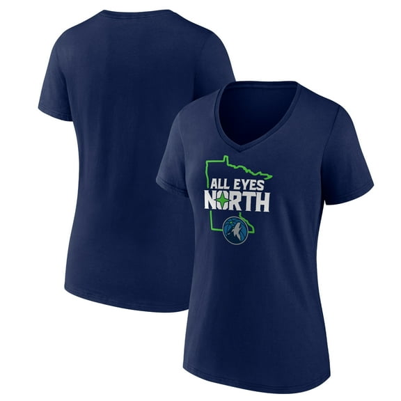Men's Navy Minnesota Timberwolves Pick & Roll Coverage V-Neck T-Shirt