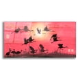 thumbnail image 1 of Epic Art 'Siege of Cranes' by River Han, Acrylic Glass Wall Art, 24"x12", 1 of 3