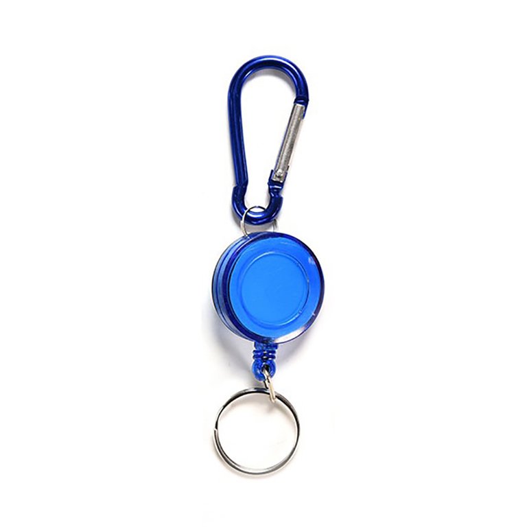 5x Compact Retractable Key Chain For Recoil Reel Keychain Badge