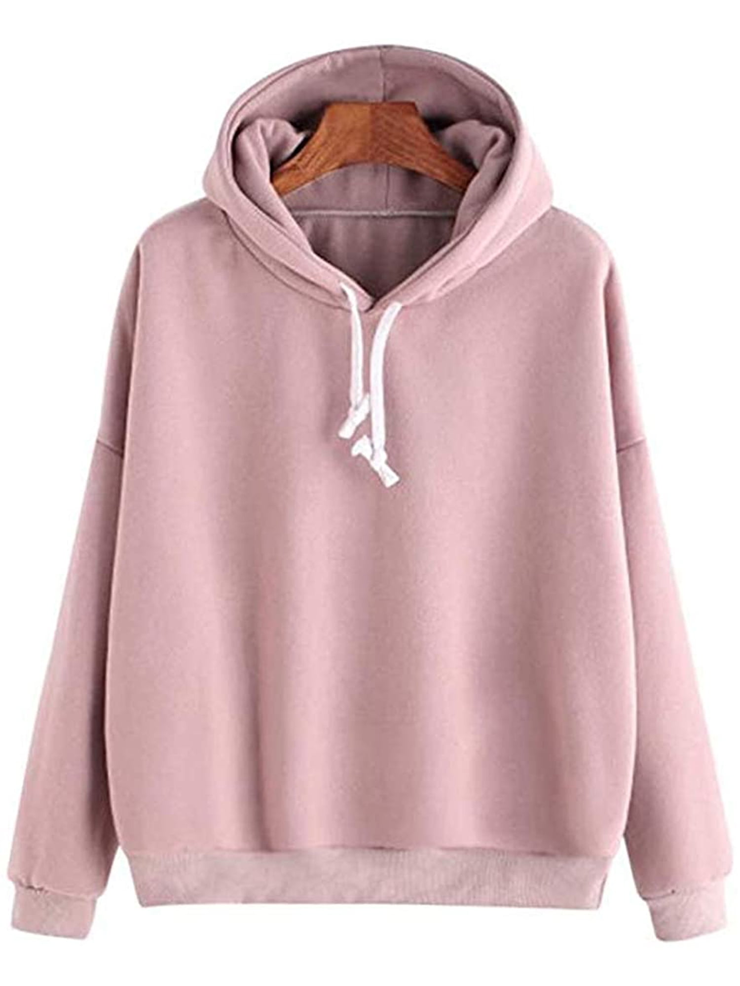 plain pink hoodie womens
