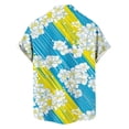 thumbnail image 5 of DJDLJWCJ Mens Button Up Shirts Short Sleeve, Floral Print Hawaiian Shirts with Pocket polo T Shirts for Men Summer Beach Shirts Multicolor 2XL, 5 of 6