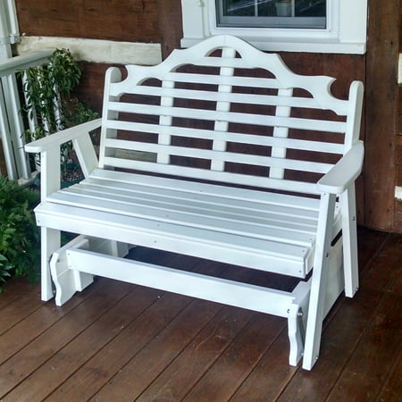 A Amp L Furniture Marlboro Poly Recycled Plastic Bench Glider