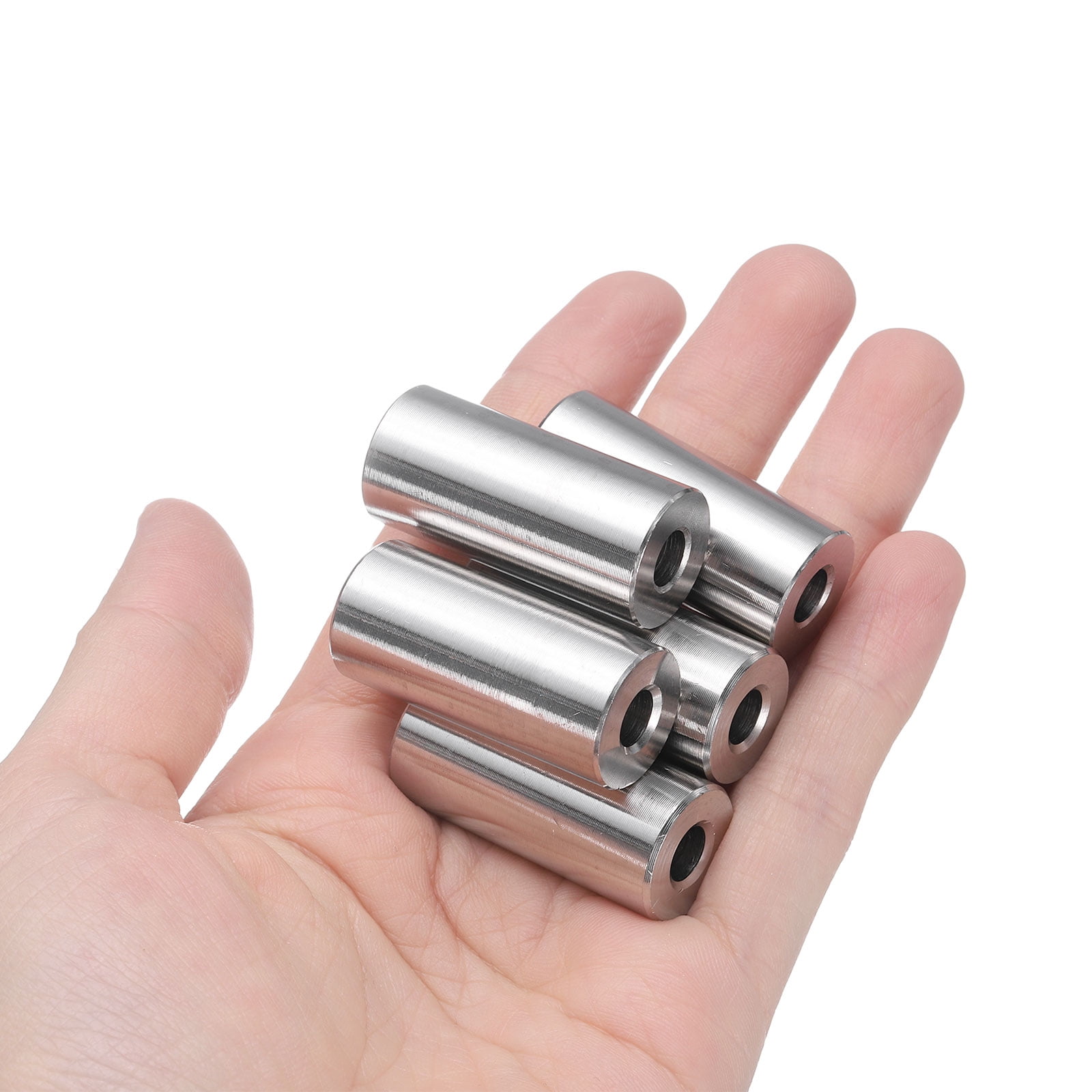 10 Packs Stainless Steel Spacer 1/4" Bore x 5/8" OD x 1-3/8" Length