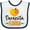 White and Navy, variant on Inktastic Sarasota Florida Orange in Heart Boys or Girls Baby Bib
