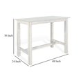 thumbnail image 5 of Rena Counter Table, 48 Inch Rectangular White Sand Mahogany Wood, 5 of 7