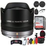 Panasonic Lumix G Fisheye 8mm F/3.5 Lens + Accessories