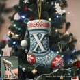 thumbnail image 4 of BAOPAI 26 Letters Enduring Acrylic Christmas Stocking Ornaments Personalized Alphabet Hanging Decor With Festive Bows Baubles For Holiday Tree Home Office Party Decoration Gift, 4 of 4