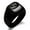 Black, variant on Stainless Steel Letter S Initial 3D Monogram Engraved Engraved Square Flat Top Biker Style Polished Signet Ring