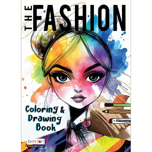 Fashion Diva Advanced Coloring Book – 80 Pages of Intricate Designs for Teens & Adults – Bendon Art Activity Book, Paperback