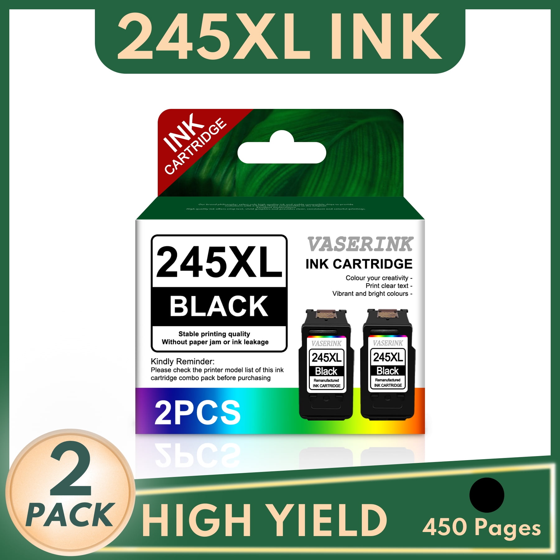 245XL Replacement for Canon 245 XL Ink Cartridge PIXMA MX490 MX492