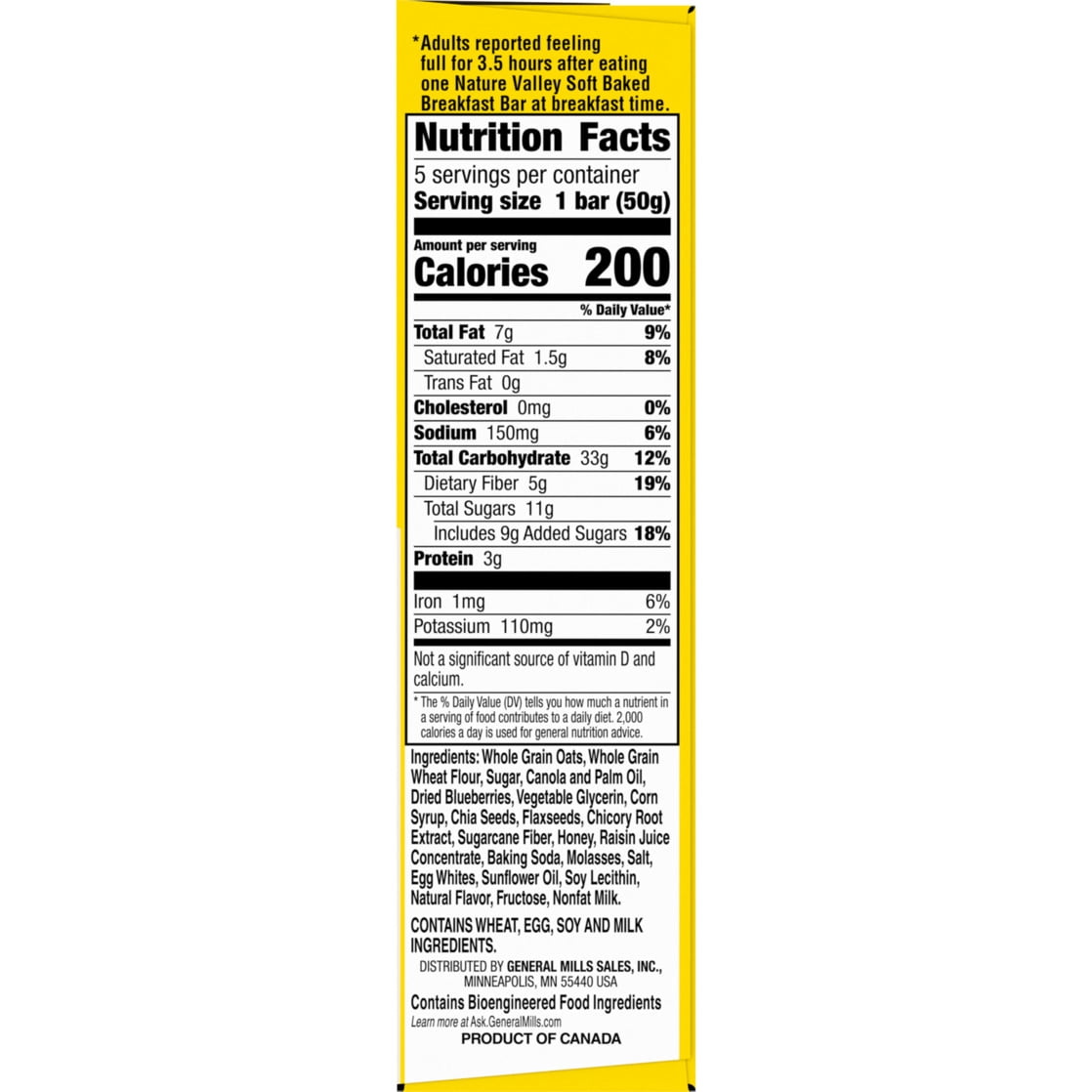 (6 pack) Nature Valley Soft Baked Breakfast Bars, Blueberry Oat, Morning Snacks, 5 Bars, 8.85 oz