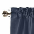 thumbnail image 4 of Navy Blue Valances for Windows Farmhouse Kitchen Curtains Valances Rod Pocket Valance Curtains for Kitchen Windows Country Japanese Style Fish Animals Sea Wave Window Valances for Bathroom 42"x12", 4 of 6