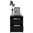 thumbnail image 6 of Depot E-Shop Leyva Nightstand with 2 Drawers and Open Shelf, Black, 6 of 8