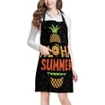 thumbnail image 1 of ASHLEIGH Hipster Aloha Summer with Pineapple Kitchen Apron Mens and Womens Bib Apron Adjustable with Pockets for Cooking Baking Gardening, 1 of 2
