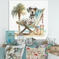thumbnail image 2 of Designart Dog Lounging On The Beach With Sunglasses II Canvas Wall Art, 2 of 5