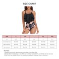 thumbnail image 5 of Traje De Baño Con Volantes Para Mujer, Traje De Baño Elástico Con Estampado De Moda Transpirable Para Mujer Para La Playa ANGGREK Top Negro Vintage Floral Shorts XL, 5 of 5