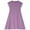 Purple, variant on BRGZLK Teen Girls Summer Cotton Linen Tiered Dresses Children'S Solid Color Round Neck Short Sleeve Spliced Lace Dress Blue 4-5 Years