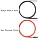 thumbnail image 5 of Sidaley Paquete de 2 paneles solares impermeables a prueba de polvo Cable de extensión extensor autoblocante reemplazo de cable ignífugo Electrónica miscelánea 3 metros, 5 of 6