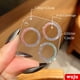 thumbnail image 3 of WUJU Glitter Clear Full Cover Protector De Lente De Cámara Compatible Para iPhone 11 12 13 Pro Max mini 9H Cubierta Protectora De Vidrio Templado, 3 of 4