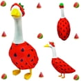 thumbnail image 2 of CoreLiving Easter Goose Outfit with Soft Bunny Ear Hat and Multi Color Plaid Pattern Scarf, Spring Attire for 23 Inch Cement Porch Goose, Funny Lawn Garden Decor Accessories for Concrete Goose Statue, 2 of 8