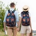 thumbnail image 5 of KLL Starry Sky Meditating Fox Print Travel Laptop Backpack - College Backpack Business Work Bag Nurse Bag Casual Daypack for Weekender Business Hiking -Medium, 5 of 6