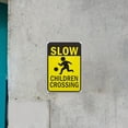 thumbnail image 2 of Masteelf 4 pcs  Street Safety Signs Children Crossing Sign Slow Down iron Warning Signs Prevent Accidents Caution Signs for Neighborhoods and Public Areas, 2 of 8
