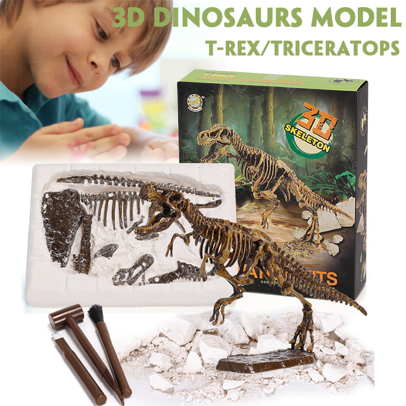 Grafix Dino Excavation Kit Dinosaur Fossils Digging Dig Your Own T-Rex Skeleton
