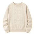 thumbnail image 4 of Womens Embroidered Sweatshirt Oversized Pullover Crewneck Long Sleeve Casual Sweatshirts Tops for Women, 4 of 4