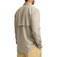 thumbnail image 3 of IWRICH Men's Sun Protection Fishing Shirts Long Sleeve Travel Work Shirts Button down Shirts with Zipper Pockets Khaki XXXL, 3 of 7