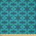 thumbnail image 2 of Ambesonne Abstract Fabric by the Yard Microfiber, Monochrome Array, 3 Yards, Dark Turquoise Sea Blue, 2 of 2