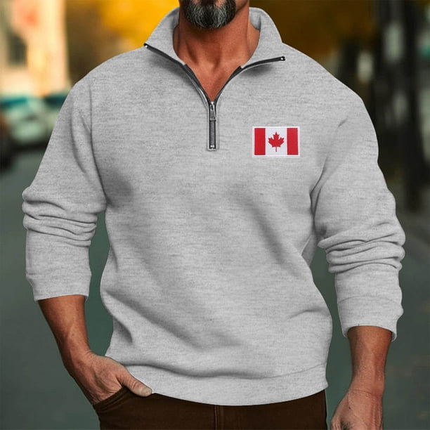 pstuiky camisas de manga larga para hombre, Camisa de manga larga con cuello alto, cremallera y color sólido informal para hombre. camisetas de hombre s