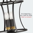 thumbnail image 3 of Black Lantern Chandelier Light Fixtures Modern Farmhouse Pendant Light, 3 of 7
