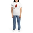 thumbnail image 4 of CafePress - Cardinal (2) Women's Light Pajamas - Women's Short Sleeve Print T-Shirt and Pants Light Cotton Pajama Set, 4 of 7