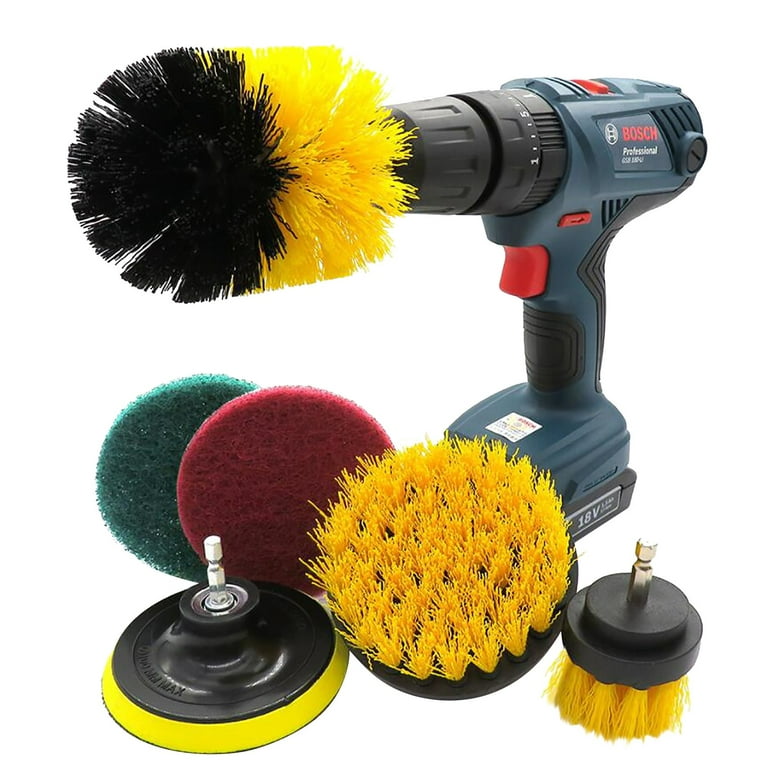 Didtye 6-piece Electric Nylon Hex Drill Cleaning Brush Head