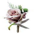 thumbnail image 2 of Ramillete romántico de rosas para boda, para novio, padrino, decoración de fiesta Rosa empolvado, 2 of 8