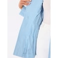 thumbnail image 6 of INSPIRE CHIC Women's Classic Stand Collar Long Sleeve Winter Belted Long Coat XS Light Blue, 6 of 9