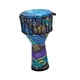 thumbnail image 5 of Tambor de mano africano djembé, instrumento musical de percusión portátil y educativo. Hoja azul, 5 of 9