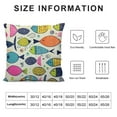 thumbnail image 5 of QZHH Cute Line Fish Throw Pillow Cover Cuteangel Cases Cartoon Colorful Doodle Exotic Ornament Square Throw Pillow Cases Throw Cushion Covers For Couch Sofa Chair Bedroom, 5 of 5