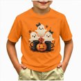 thumbnail image 2 of xaweyi Halloween T Shirt for Kids Girls Cute Ghost with Bow Graphic Short Sleeve Crew Neck,Sizes 8-9 Years, 2 of 5