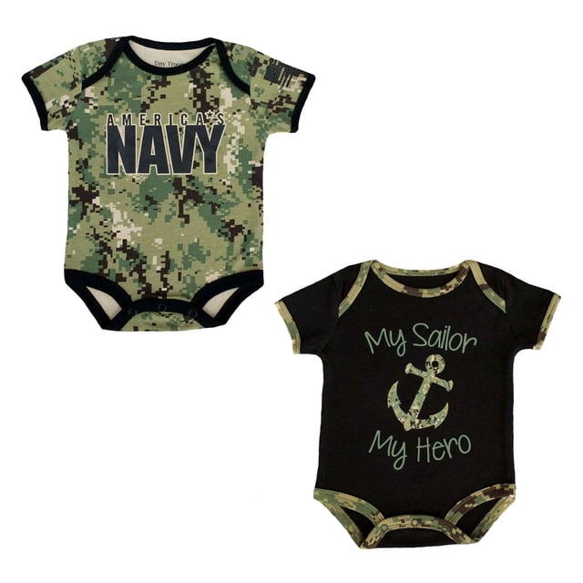 TROOPER Conjunto de 2 Bodies Navy NWU III 9-12 Meses