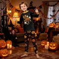 thumbnail image 7 of HTHLVMD Halloween Sleep Set, Long Sleeve Loungewear, Print Pjs, Top Bottom Sleepwear, Halloween Bow Ghost Pumpkin Floral Family Matching Pajamas Set, Long Sleeve Crew Neck 2 Piece Loungewear, 8 Years, 7 of 7