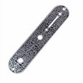 thumbnail image 2 of Replacment Metal Guitar Control Plate For Tele, Engraved Scrolls Silver, 2 of 4
