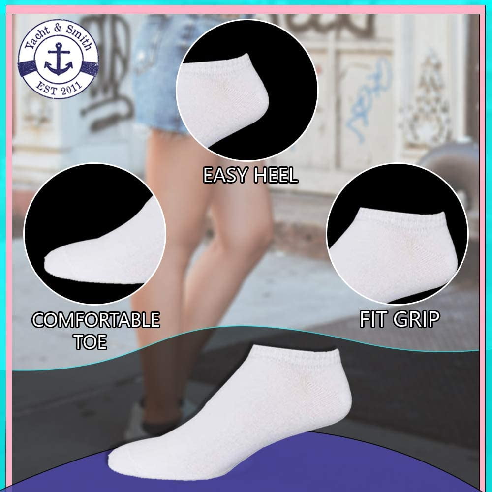Yacht & Smith Bulk Womens Ankle Socks Low Cut Ankle Socks Size 9-11.