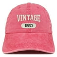 thumbnail image 1 of Trendy Apparel Shop Vintage 1960 Embroidered 58th Birthday Soft Crown Washed Cotton Cap, 1 of 2