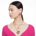 thumbnail image 5 of Pendientes Swarovski Dextera Hoop Pavé en tono oro rosa blanco, 5 of 5