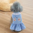 thumbnail image 4 of CSChome Robe pour Animaux de Compagnie Douce et Confortable Motif Floral Princesse Lapin Anneau de Traction Printemps Été, 4 of 7