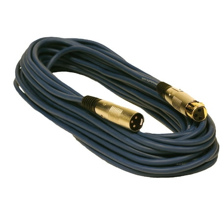 - Seismic Audio Premium 50 Foot Blue XLR Microphone Cable Cord - 3 Pin XLRF to XLRM Mic Cord - SAPGX-50Blue
