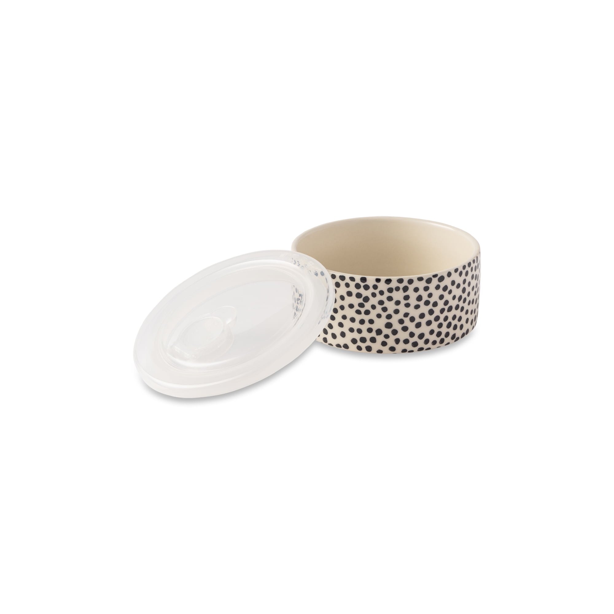 Thyme & Table 6-Piece Round Ceramic Baking Dish & Lid Set, Dot Pattern